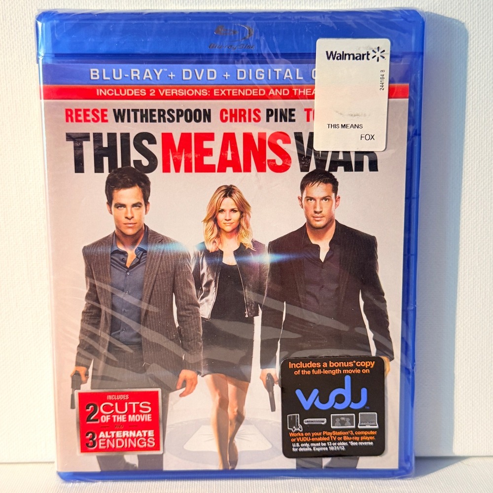 This Means War NEW 2012 Blu-ray DVD PG-13 Action Comedy Witherspoon Pine Hardy